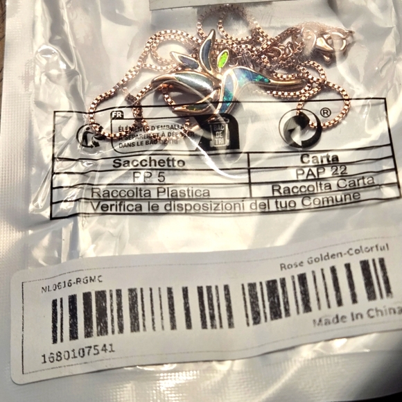 Long Opal Torch Pendant Necklace – 18K Gold Plated | Bold & Beautiful 16" + Ext - Picture 10 of 10